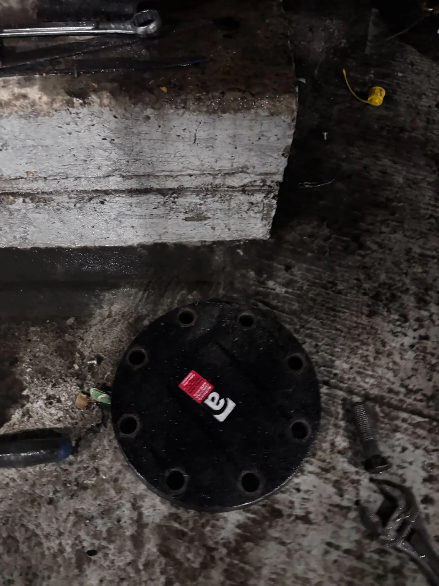 Artex scraping from a concrete ceiling during Nine Elms refurbishment